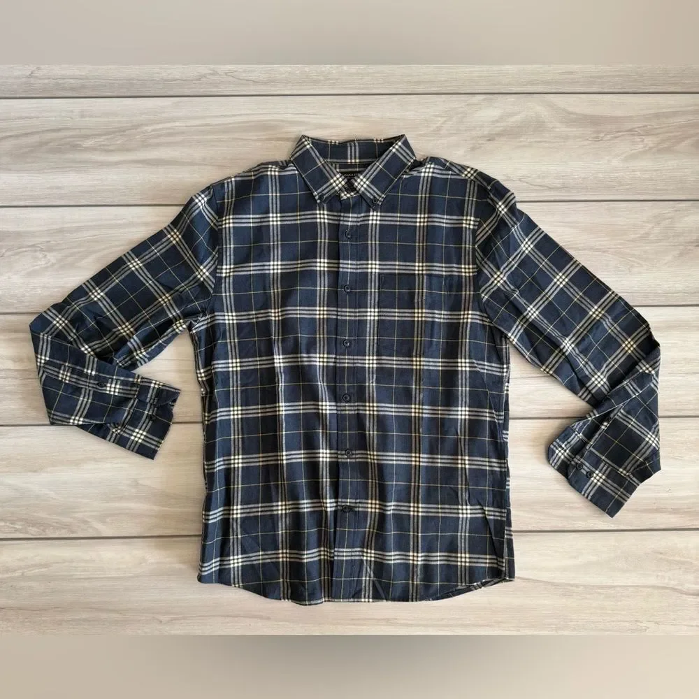 Banana Republic Ultra Soft Slim Fit Flannel Shirt Blue Medium NWOT